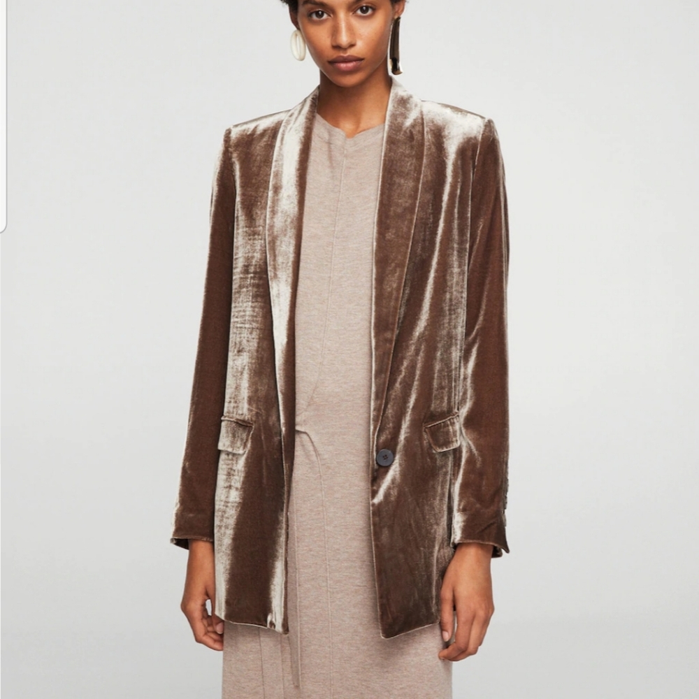 Mango velvet blazer